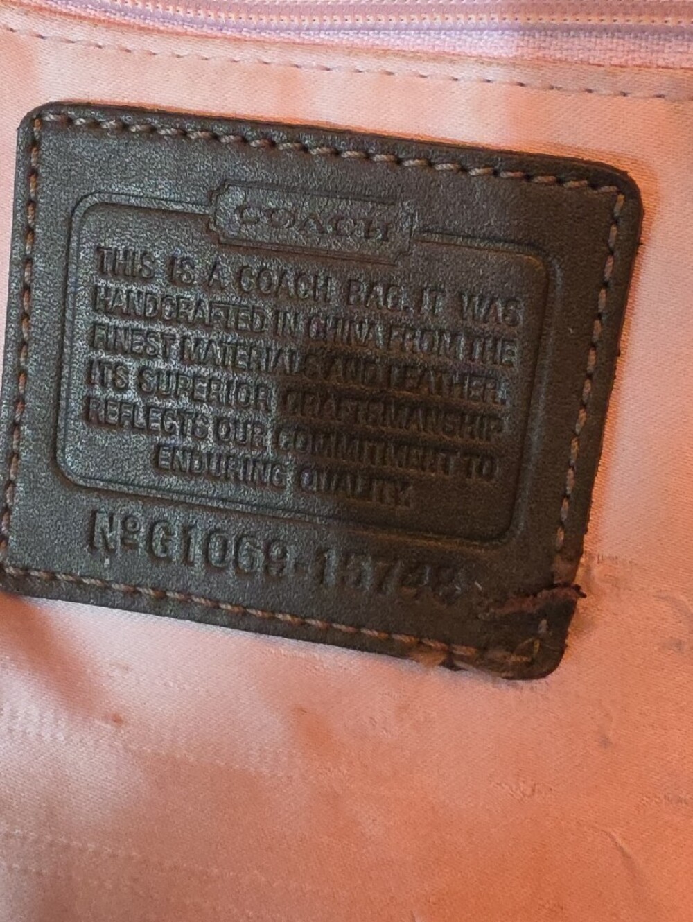 Coach MIA Patchwork Circle Leather Tote in Olive and Black - Picture 11 of 14